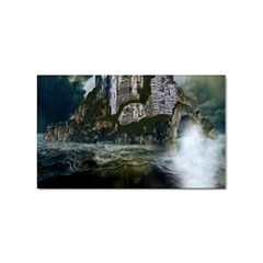 Sea-island-castle-landscape Sticker Rectangular (100 Pack) by Cowasu