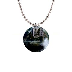 Sea-island-castle-landscape 1  Button Necklace by Cowasu