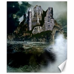 Sea-island-castle-landscape Canvas 20  X 24 