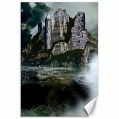 Sea-island-castle-landscape Canvas 20  X 30  by Cowasu