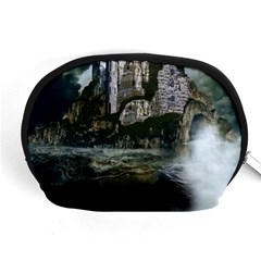 Sea-island-castle-landscape Accessory Pouch (medium) by Cowasu