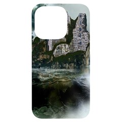 Sea-island-castle-landscape Iphone 14 Pro Black Uv Print Case by Cowasu