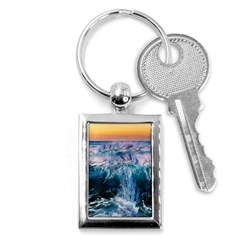 Sea-waves-ocean-water-beach-surf Key Chain (rectangle) by Cowasu