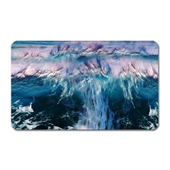 Sea-waves-ocean-water-beach-surf Magnet (rectangular) by Cowasu