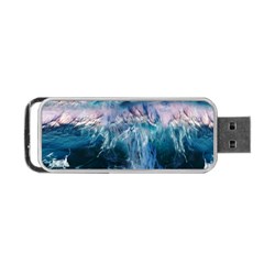 Sea-waves-ocean-water-beach-surf Portable Usb Flash (one Side) by Cowasu