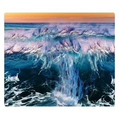 Sea-waves-ocean-water-beach-surf Two Sides Premium Plush Fleece Blanket (small) by Cowasu