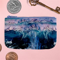 Sea-waves-ocean-water-beach-surf Large Coin Purse by Cowasu