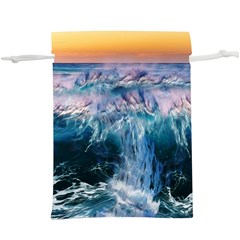 Sea-waves-ocean-water-beach-surf Lightweight Drawstring Pouch (xl) by Cowasu