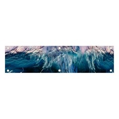 Sea-waves-ocean-water-beach-surf Banner And Sign 4  X 1  by Cowasu