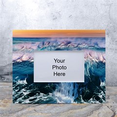 Sea-waves-ocean-water-beach-surf White Tabletop Photo Frame 4 x6  by Cowasu