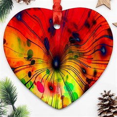 Color-background-structure-lines Ornament (heart)