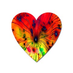 Color-background-structure-lines Heart Magnet by Cowasu