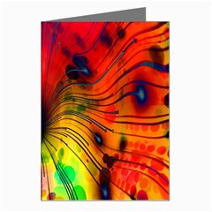 Color-background-structure-lines Greeting Cards (pkg Of 8)