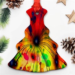 Color-background-structure-lines Ornament (christmas Tree) 