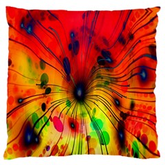 Color-background-structure-lines Large Premium Plush Fleece Cushion Case (one Side) by Cowasu