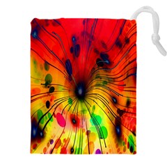 Color-background-structure-lines Drawstring Pouch (5xl) by Cowasu