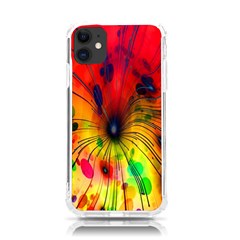 Color-background-structure-lines Iphone 11 Tpu Uv Print Case by Cowasu