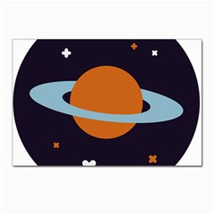 Planet-orbit-universe-star-galaxy Postcards 5  X 7  (pkg Of 10) by Cowasu