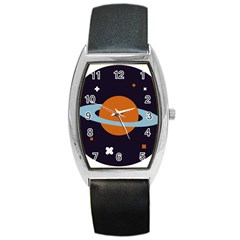 Planet-orbit-universe-star-galaxy Barrel Style Metal Watch by Cowasu