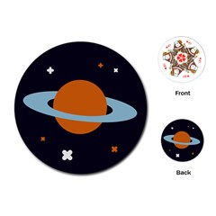 Planet-orbit-universe-star-galaxy Playing Cards Single Design (round)