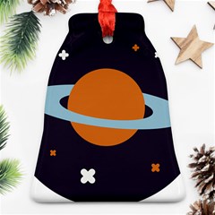 Planet-orbit-universe-star-galaxy Bell Ornament (two Sides)