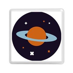 Planet-orbit-universe-star-galaxy Memory Card Reader (square) by Cowasu