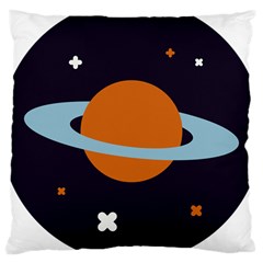 Planet-orbit-universe-star-galaxy Large Cushion Case (one Side) by Cowasu