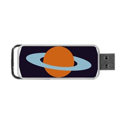 Planet-orbit-universe-star-galaxy Portable Usb Flash (one Side) by Cowasu