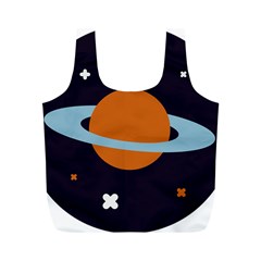 Planet-orbit-universe-star-galaxy Full Print Recycle Bag (m) by Cowasu