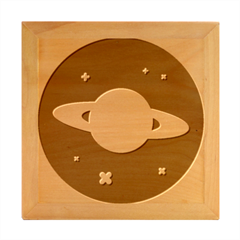 Planet-orbit-universe-star-galaxy Wood Photo Frame Cube by Cowasu