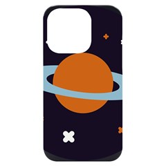 Planet-orbit-universe-star-galaxy Iphone 14 Pro Black Uv Print Case by Cowasu