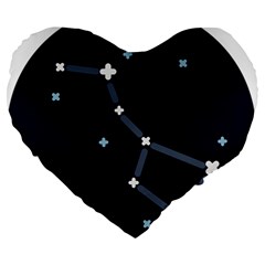 Celebrities-categories-universe-sky Large 19  Premium Heart Shape Cushions by Cowasu