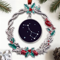 Celebrities-categories-universe-sky Metal X mas Wreath Holly Leaf Ornament