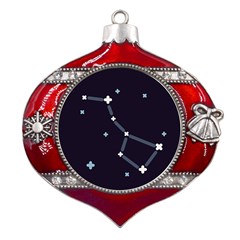 Celebrities-categories-universe-sky Metal Snowflake And Bell Red Ornament