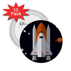 Rocket-space-universe-spaceship 2 25  Buttons (10 Pack)  by Cowasu