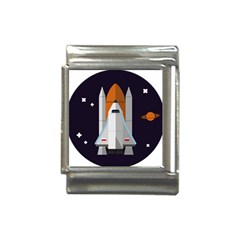 Rocket-space-universe-spaceship Italian Charm (13mm) by Cowasu