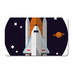 Rocket-space-universe-spaceship Magnet (rectangular) by Cowasu