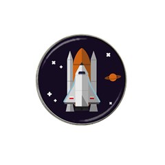 Rocket-space-universe-spaceship Hat Clip Ball Marker (4 Pack) by Cowasu