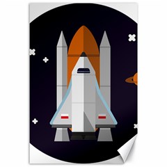 Rocket-space-universe-spaceship Canvas 24  X 36  by Cowasu