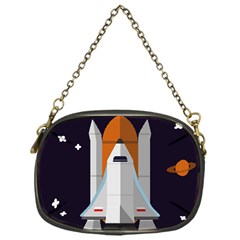 Rocket-space-universe-spaceship Chain Purse (one Side) by Cowasu