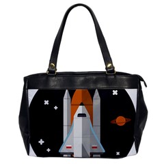 Rocket-space-universe-spaceship Oversize Office Handbag by Cowasu