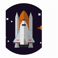 Rocket-space-universe-spaceship Small Garden Flag (two Sides) by Cowasu