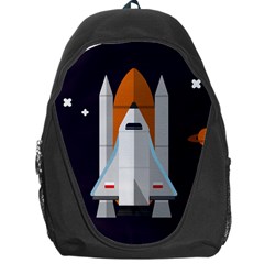 Rocket-space-universe-spaceship Backpack Bag by Cowasu