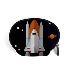 Rocket-space-universe-spaceship Accessory Pouch (small) by Cowasu