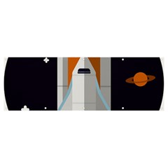 Rocket-space-universe-spaceship Banner And Sign 12  X 4  by Cowasu