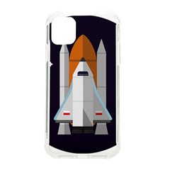 Rocket-space-universe-spaceship Iphone 11 Tpu Uv Print Case by Cowasu