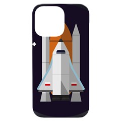 Rocket-space-universe-spaceship Iphone 14 Pro Max Black Uv Print Case by Cowasu