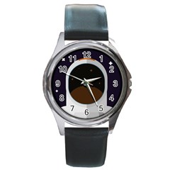 Astronaut-space-astronomy-universe Round Metal Watch by Cowasu