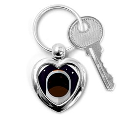 Astronaut-space-astronomy-universe Key Chain (heart) by Cowasu