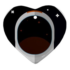 Astronaut-space-astronomy-universe Heart Ornament (two Sides) by Cowasu